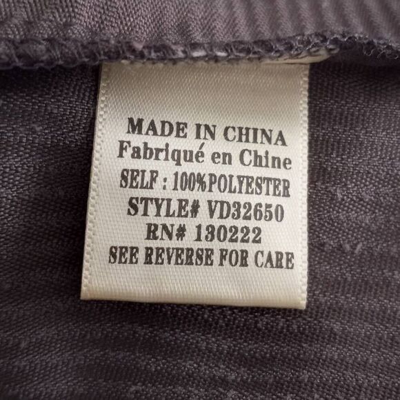 VERY J GRAY CORDEROY OVERALL DRESS SZ.L GUC. - Picture 8 of 9